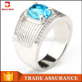 cheap costume jewelry rings glass stone and white zircon white gold men ring